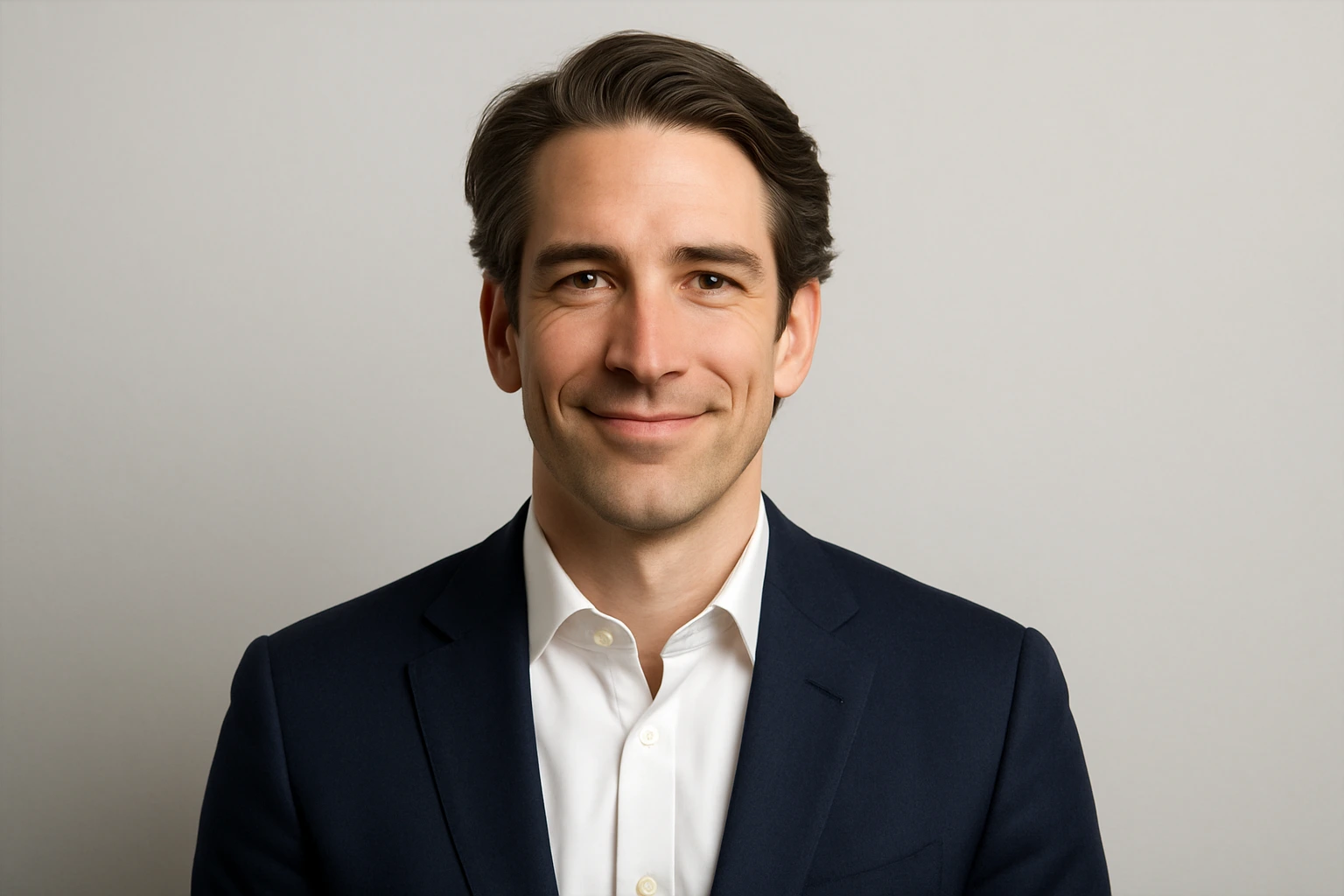 Classic straight-on professional headshot pose